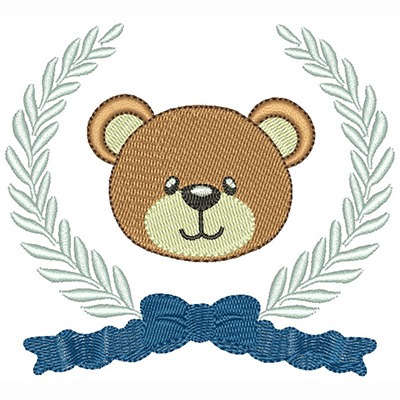 Matriz de matriz Matriz De Bordado Moldura Com Urso 10 Cm